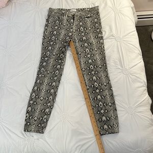 Snakeskin pattern pants by Nicole Miller New York